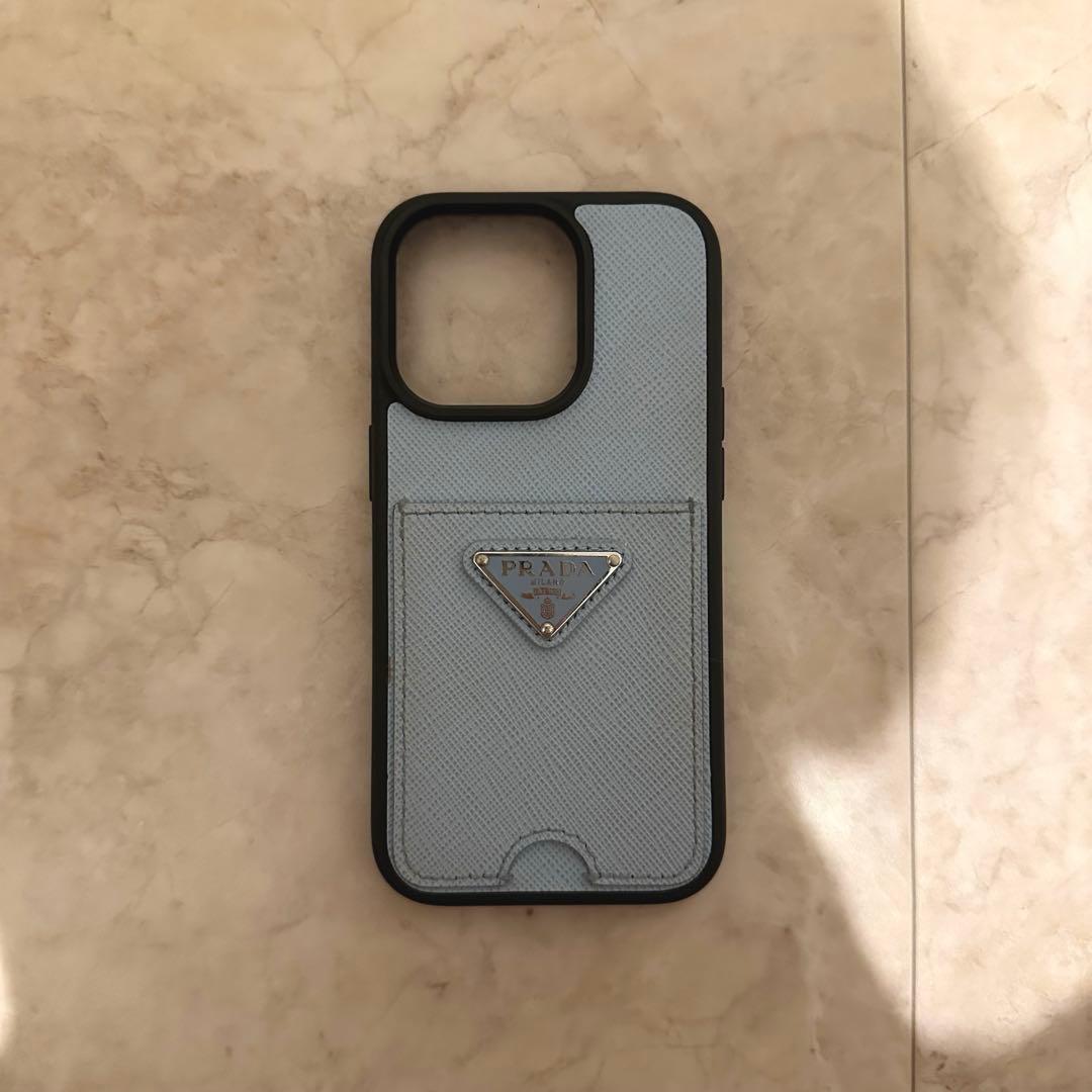 PRADA サフィアーノ 三角ロゴ iPhone 14 pro ケース プラダ アイフォンケース iPhone 14 pro サフィアーノ 三角ロゴ 黒