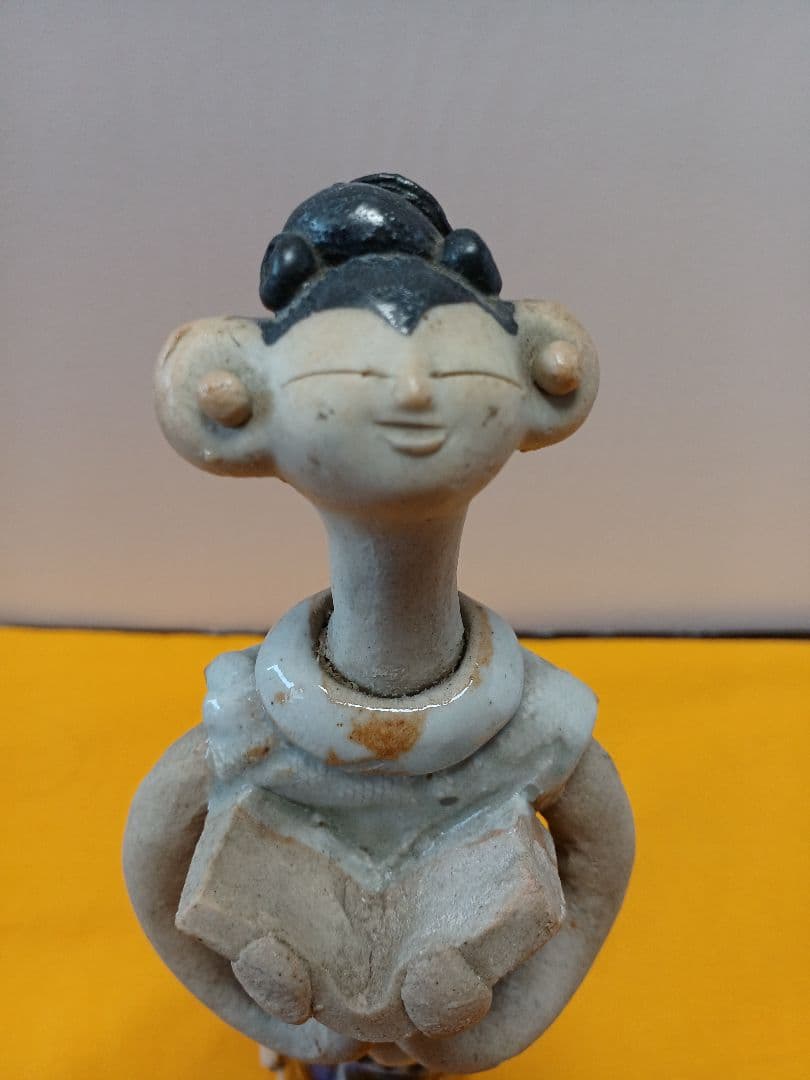 砥部焼　森元青芳　陶器人形