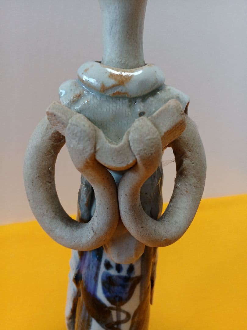 砥部焼　森元青芳　陶器人形