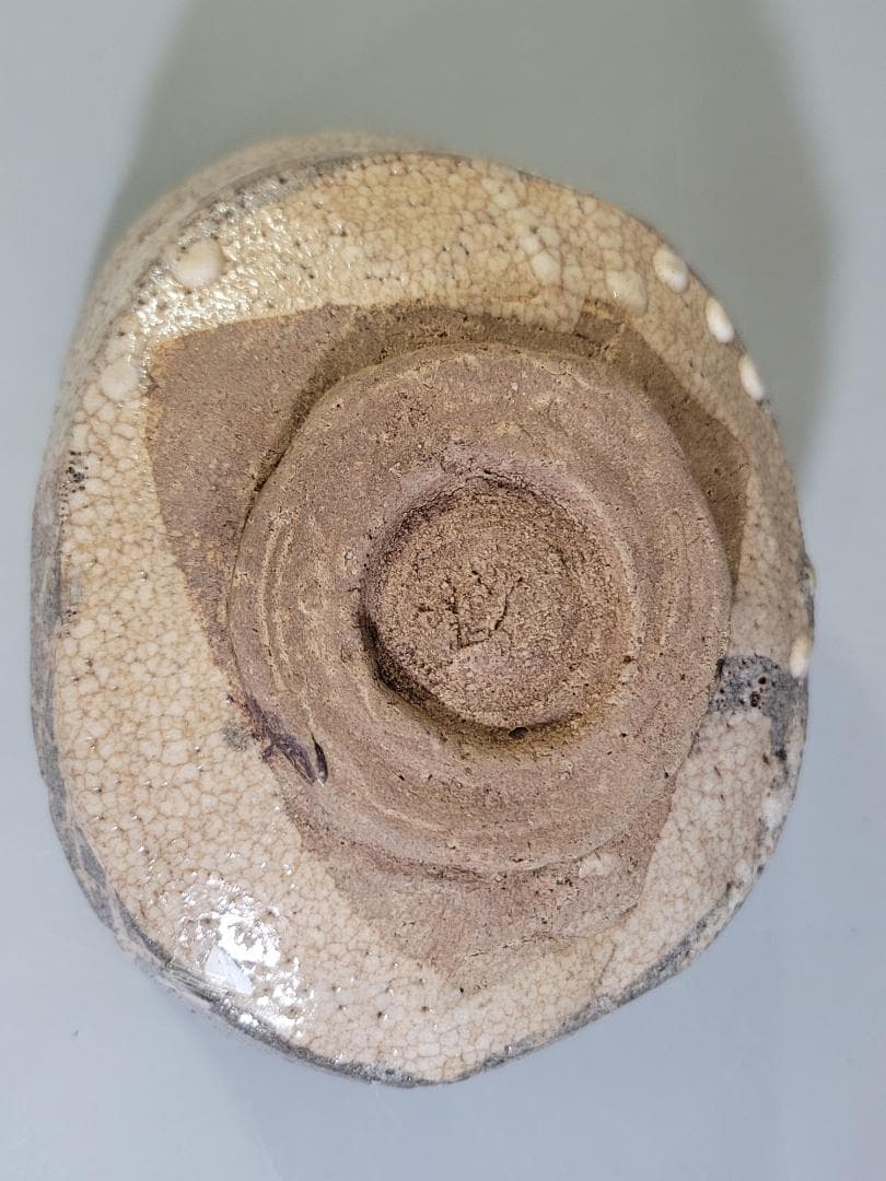 茶道具 鼠志野沓茶碗 時代物 古美術 DT457 美術品・アンティーク