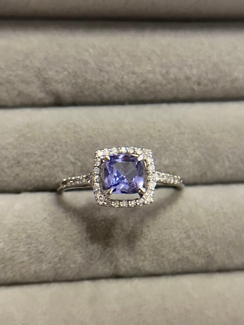 最終K14WGタンザナイト取り巻きリング