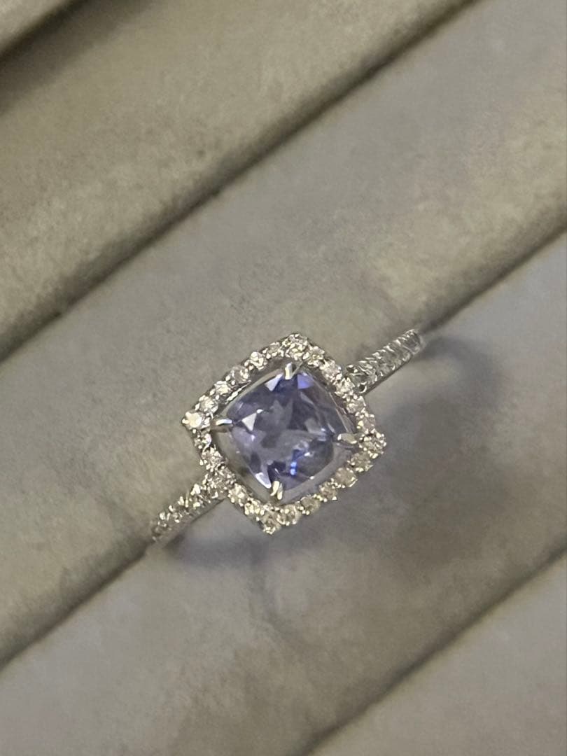 最終K14WGタンザナイト取り巻きリング