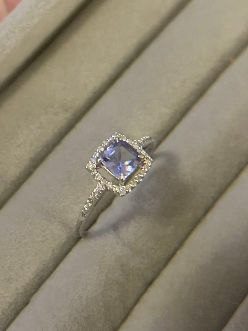 最終K14WGタンザナイト取り巻きリング