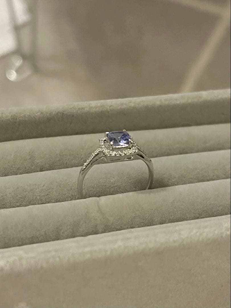 最終K14WGタンザナイト取り巻きリング