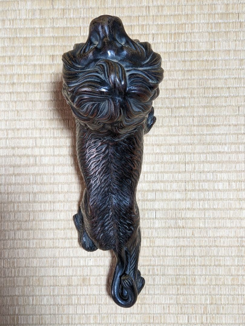♦風水獅子 ライオン置物 富 金運 財運 縁起物飾り 国内作家作品 古美術骨董品