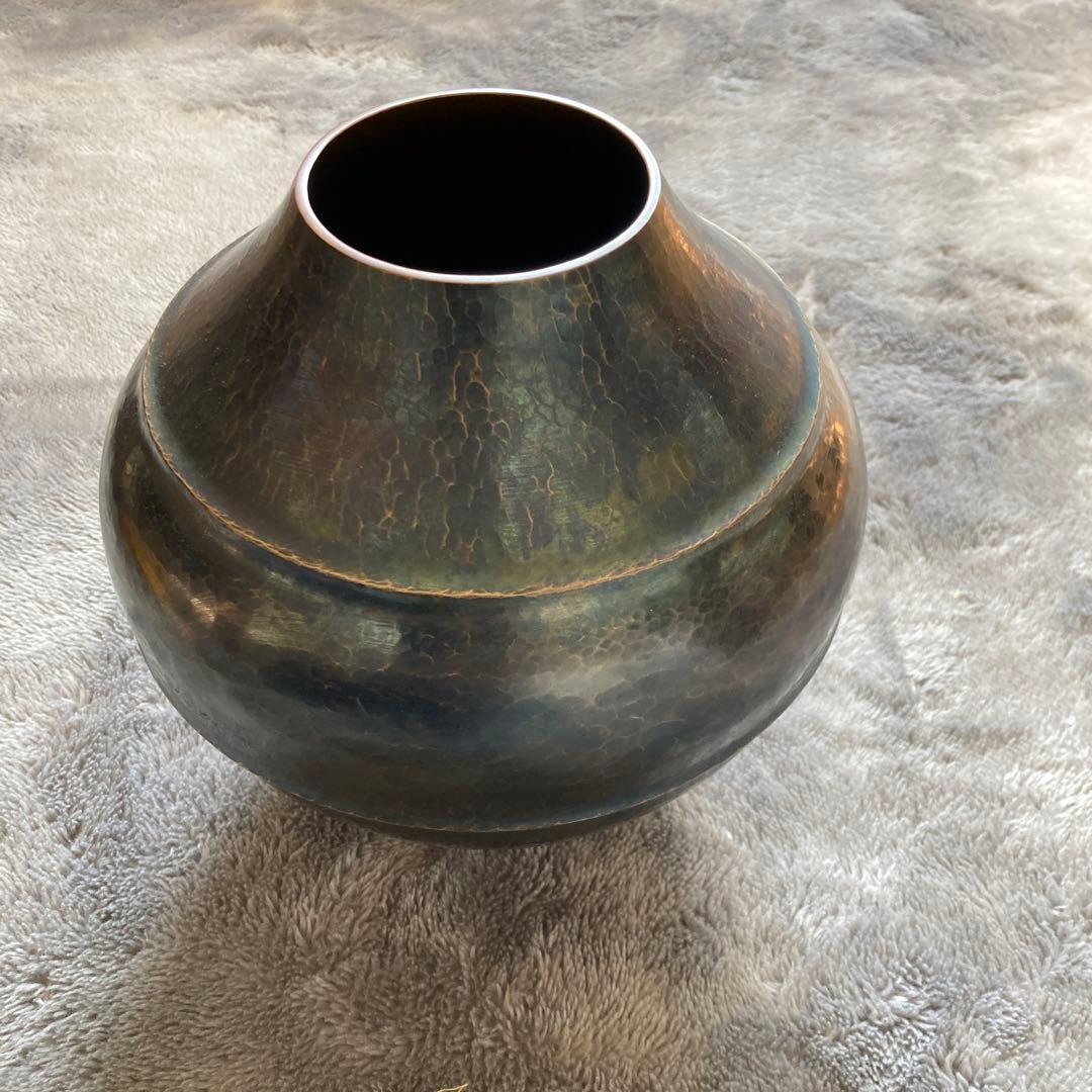 玉川堂 鎚起銅器 花瓶 木箱付き - 工芸品安い