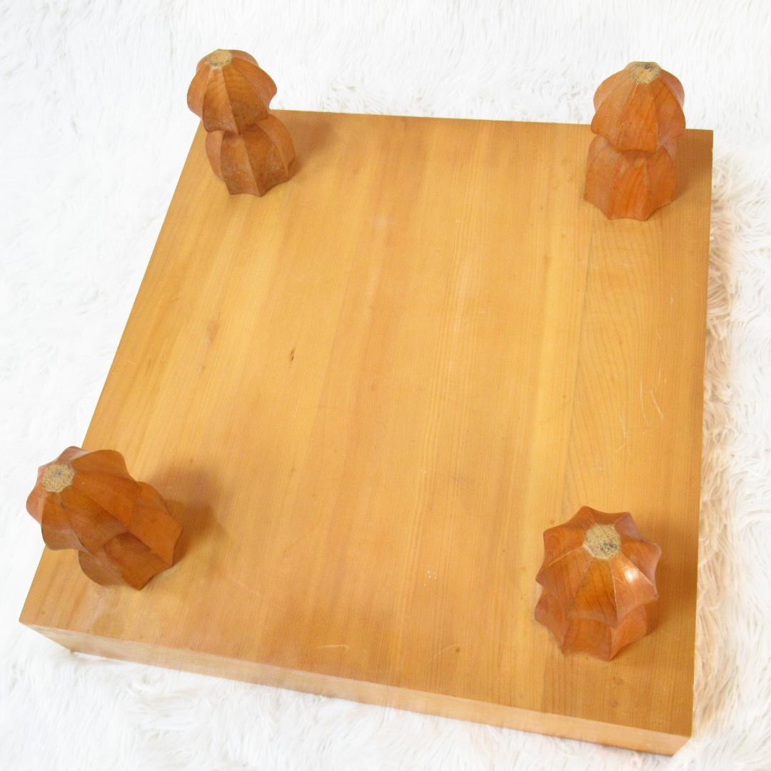 高級 本榧 碁盤 囲碁盤 柾目 ハギ盤 5枚継 厚さ8.6cm 2寸8分 脚付き