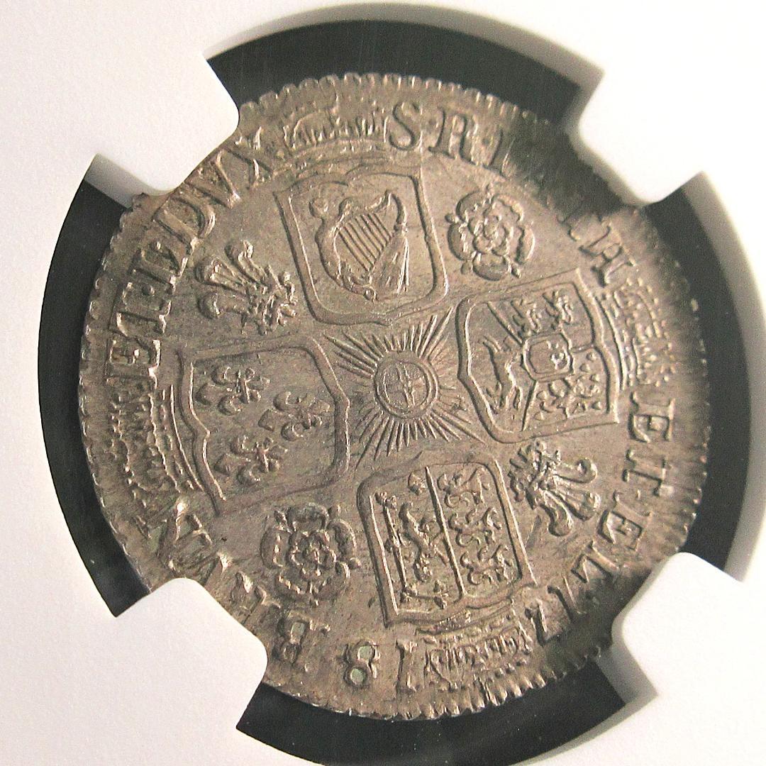 1718 イギリス 1シリング 銀貨 ジョージ1世 NGC アンティーク 