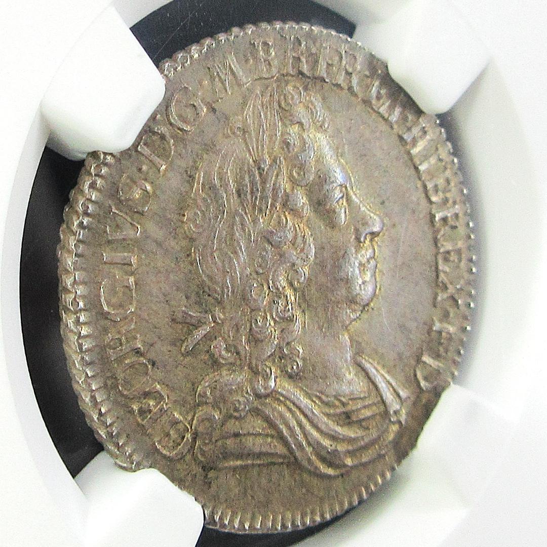1718 イギリス 1シリング 銀貨 ジョージ1世 NGC アンティーク 