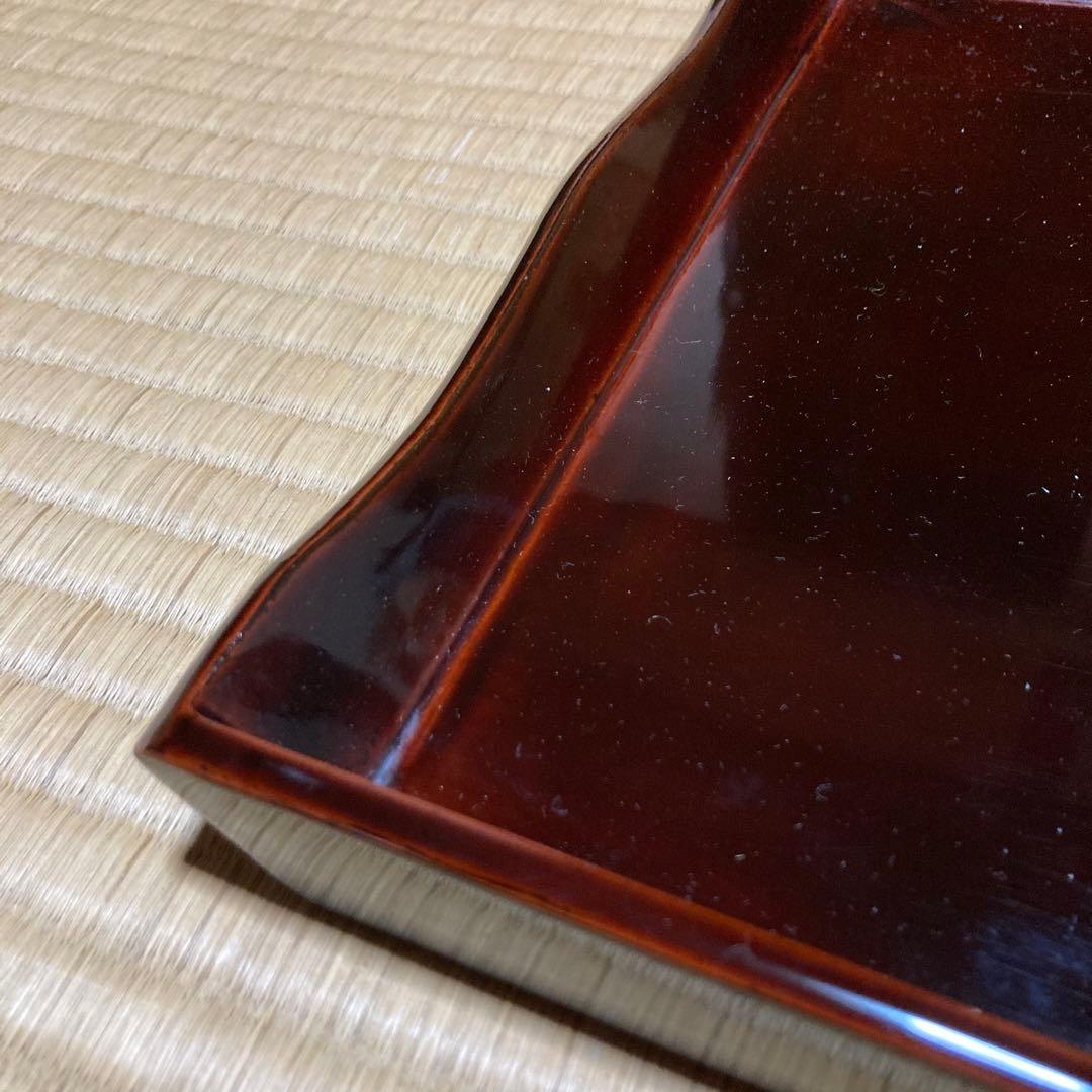 茶道具　長手盆　木製　漆塗　未使用　wooden lacquered tray