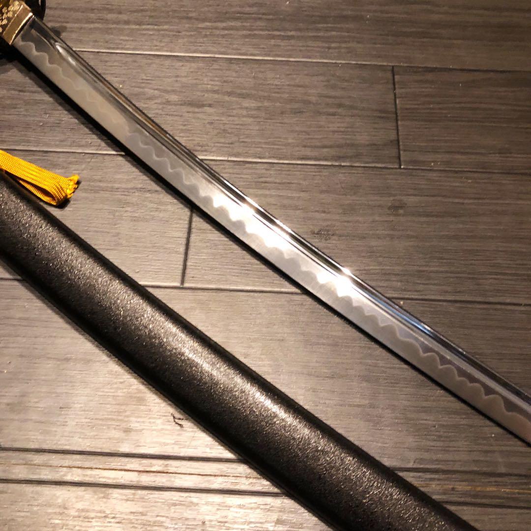 専用　模造刀　居合刀　樋入り刀身　橙金拵え　亜合金刀身　名刀