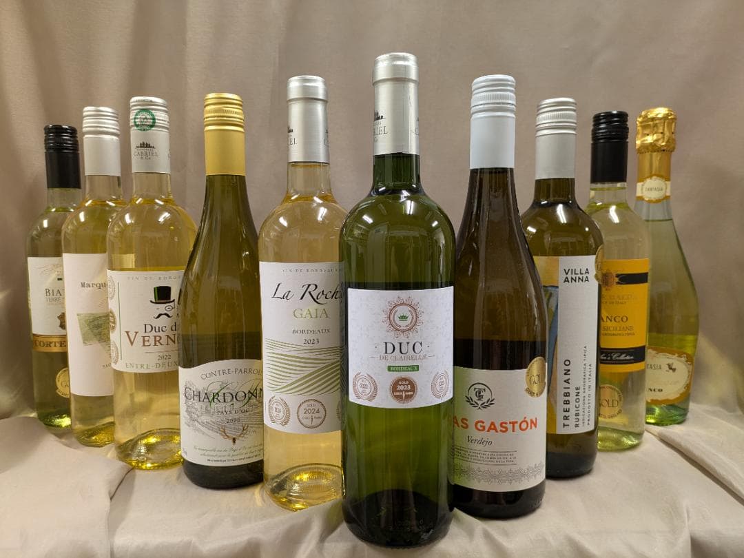 ボルドー金賞など 各国 白ワインセレクション 10本セット750ml