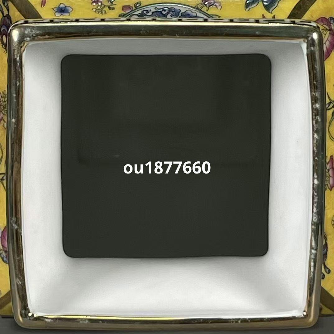 パステル蒔絵花鳥四方花瓶 景徳鎮 陶磁器 装飾品 現代工芸品 美術品 置物