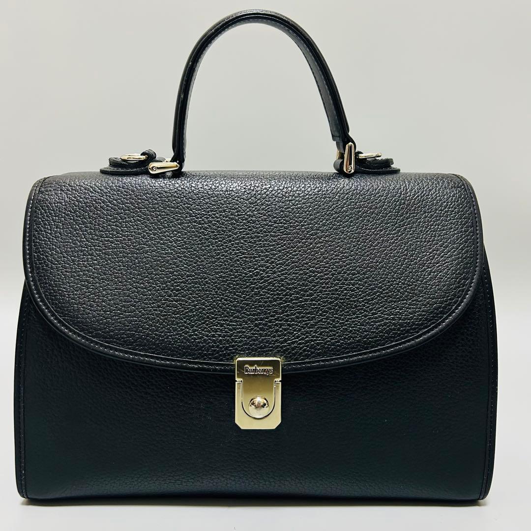 Burberry バーバリー ノバチェック ワンハンドル ハンドバッグブラック