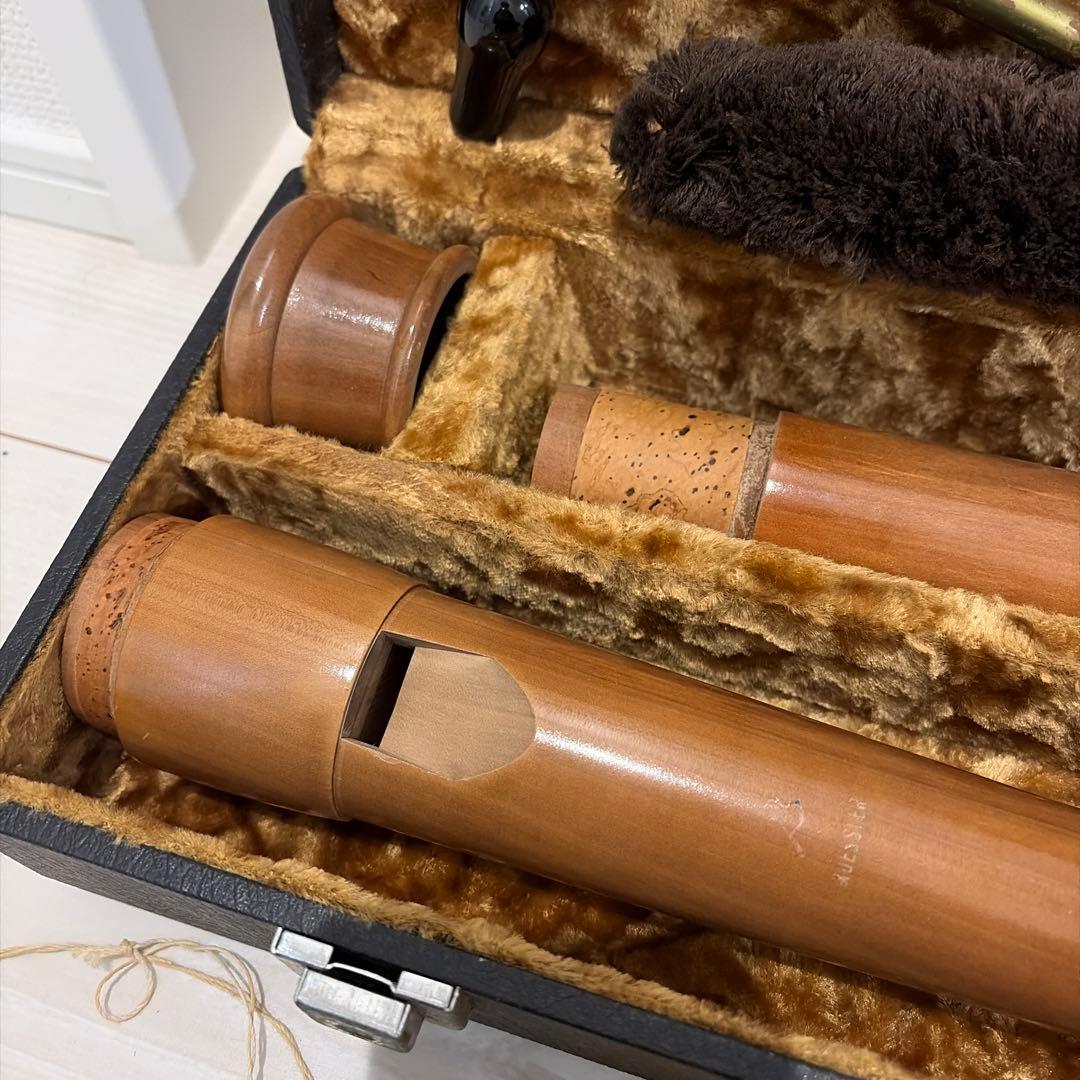 【希少】バスリコーダー 木製リコーダー ドイツ製 ROESSLER リペア済み