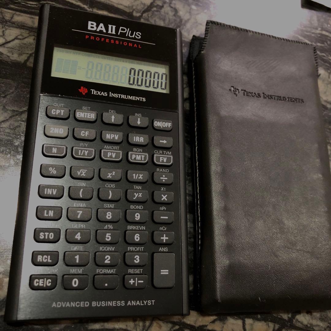 美品　関数電卓 CFA受験用 BA Ⅱ Plus professional