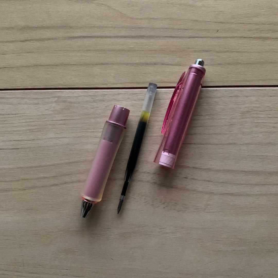 ピンク ボールペン クリアボディ