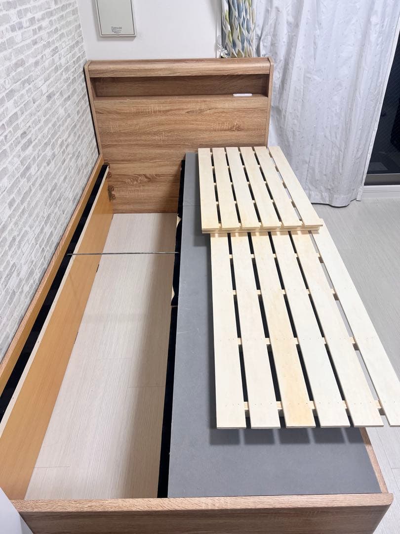 収納付きシングルベッド