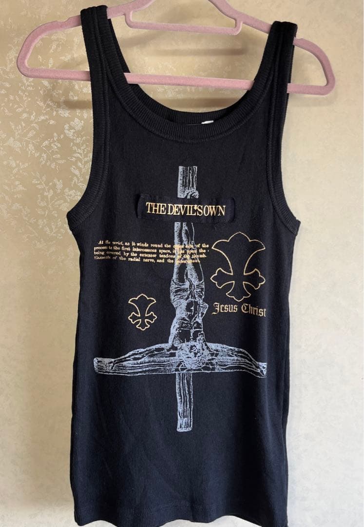 ★レア品★HYDE DEVIL’S OWN ブランド　十字架　黒タンク　ラルク 新品未使用 hydeさんブランド DEVIL'S OWN タンクトップ タグ付きの
