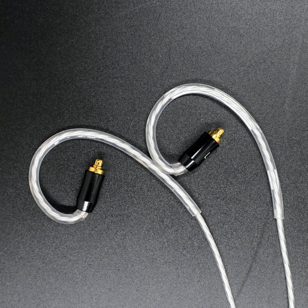 ついに7N 超冷凍製単結晶銅銀メッキ最高スペックケーブルIE900用/4.4