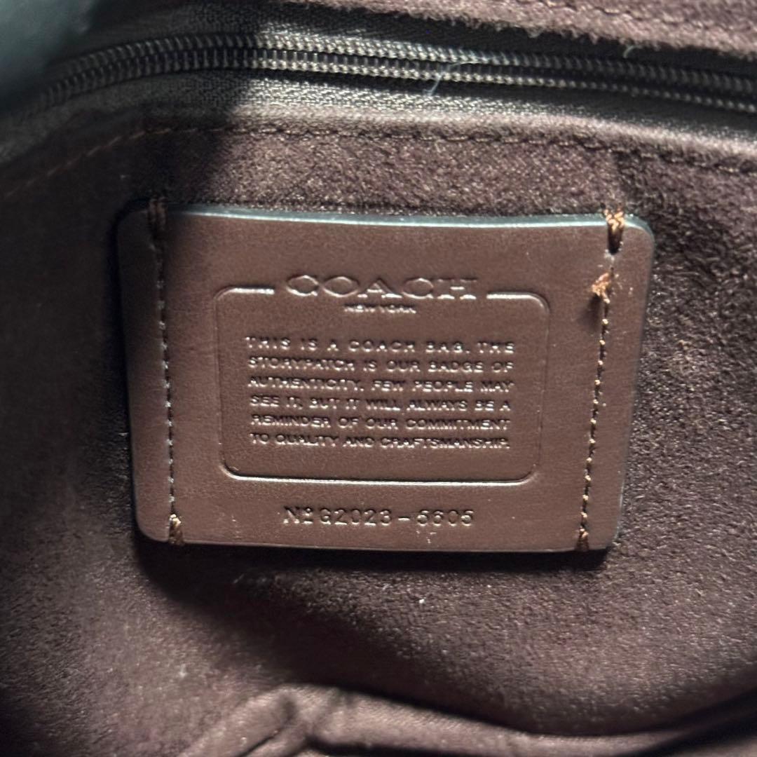 美品✨️コーチ ワンショルダーバッグ ジョージー レザー スタッズ 茶 5605