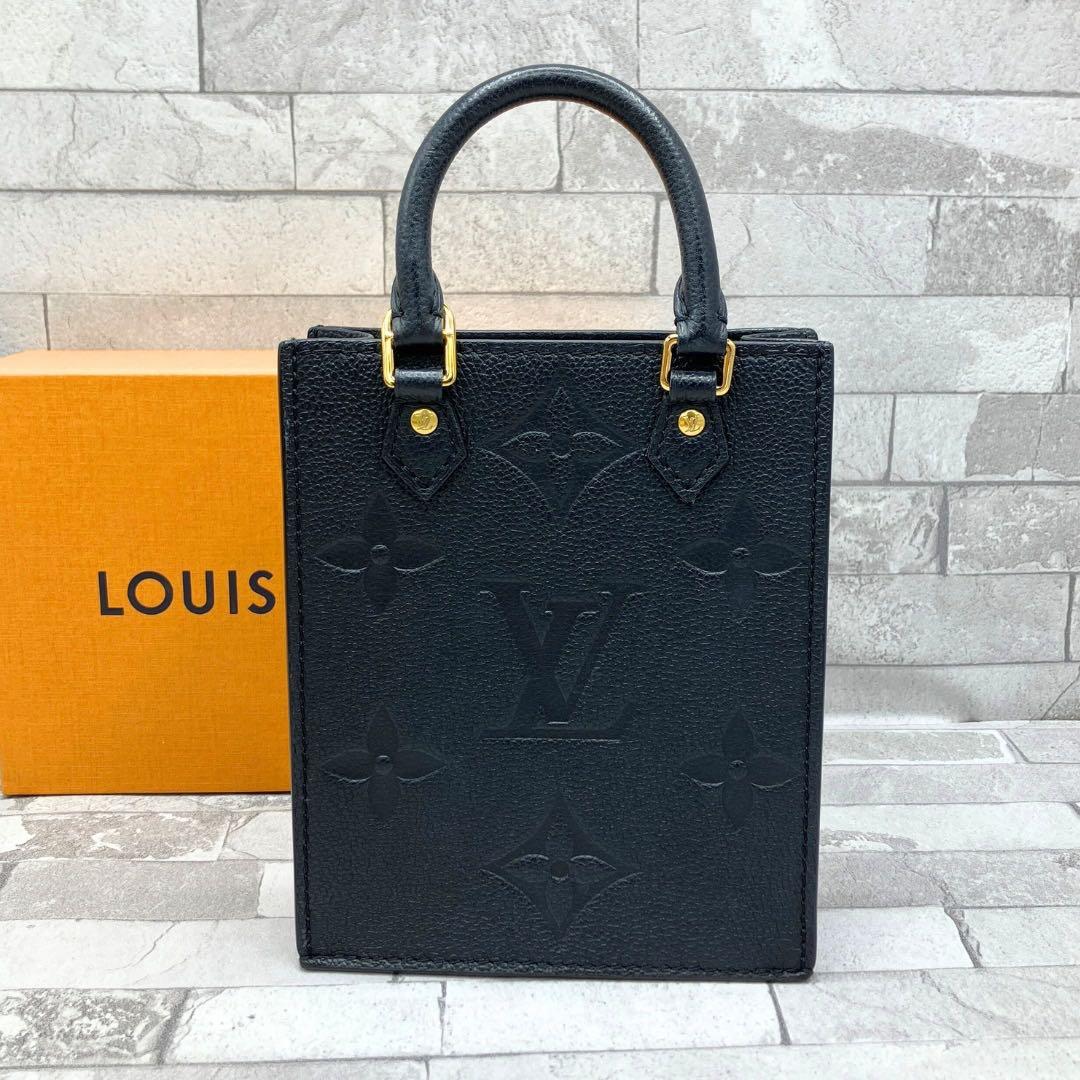 ルイヴィトン プティット・サックプラ ミニバッグ モノグラム　アンプラント　黒