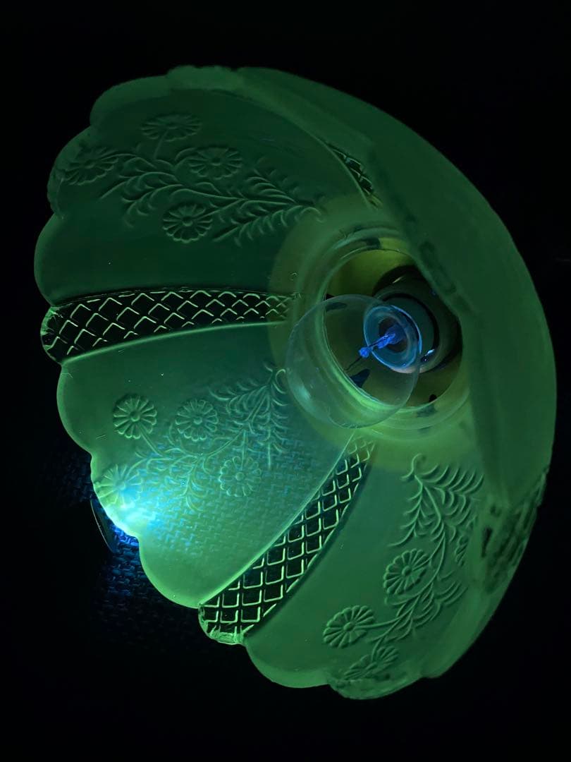 American retroヴィンテージ フロストガラスシェードペンダント照明 電