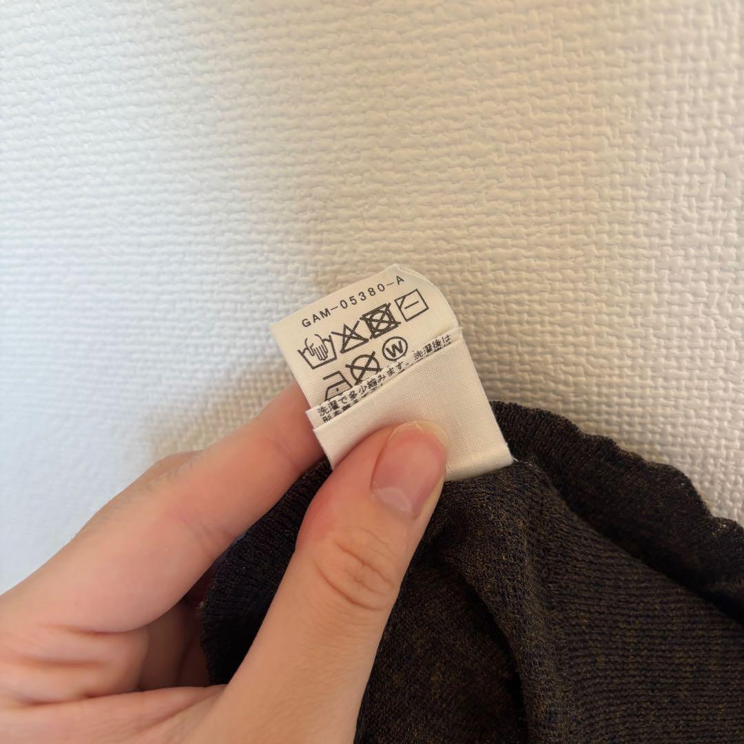 アダムエロペ ラミーニットポロシャツ　ネイビー　2025ss