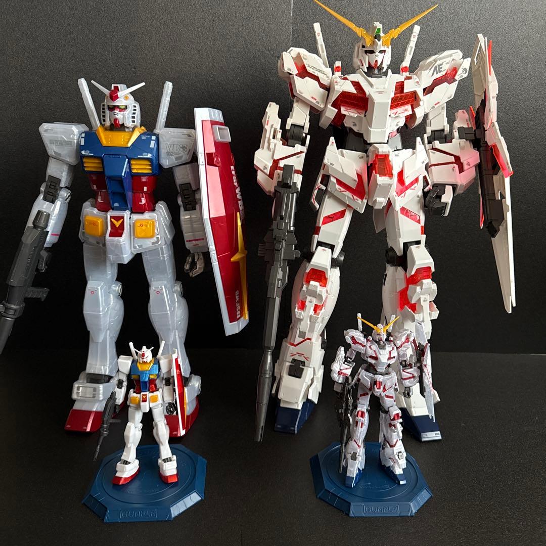 ガンダムベース限定メガサイズガンダム•ユニコーン 1/144その他まとめ売り