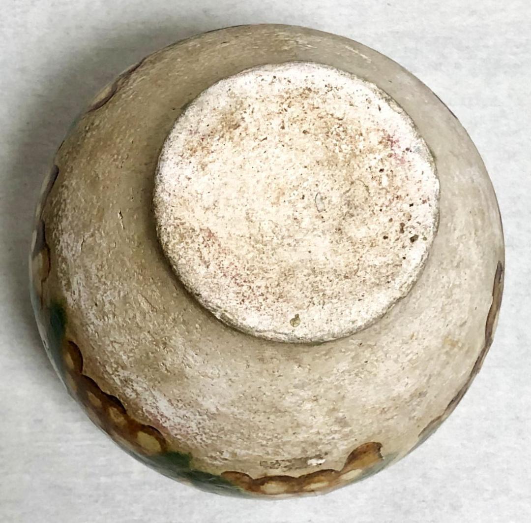 唐時代 唐三彩壺 伝世品焼物 保証 陶器 中国美術 ウブ品 WWTT173