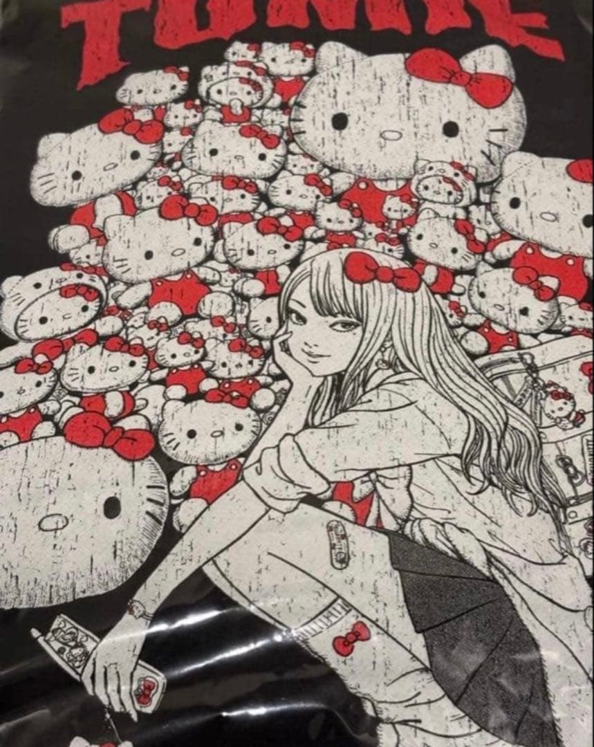 伊藤潤二×サンリオキャラクターズ パーカー ギャル富江×ハローキティ ＸＬサイズ