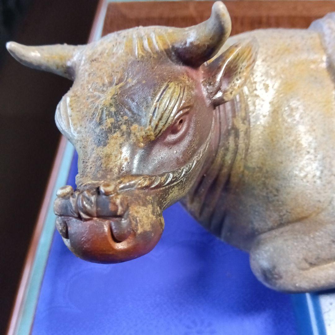 備前焼名工小西陶古作牛置物 - メルカリ