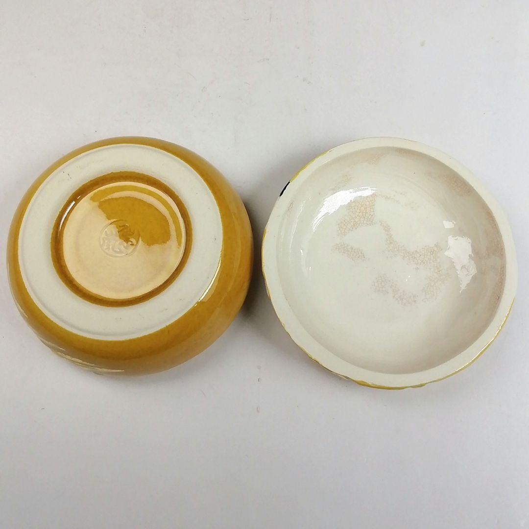 Ｔ３８３　香合　『交趾　鶴』『中村翠嵐 造』　共箱　茶道具