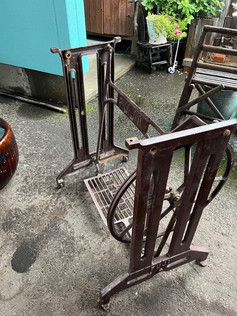 ミシン脚、アイアンテーブル脚、工業用ミシン脚、幅広ミシン脚、フジミシン脚