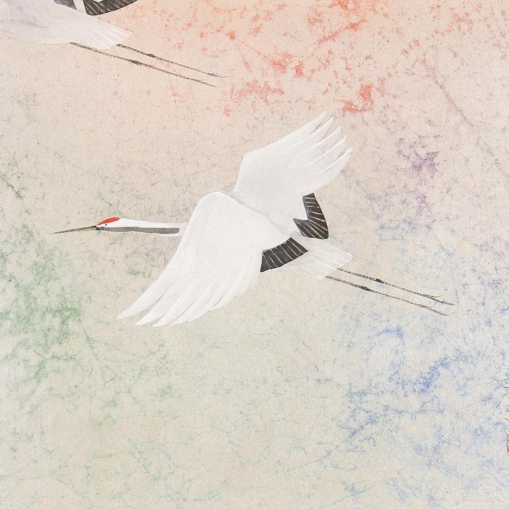 掛軸 横幅 永田耕治「飛翔」共箱 平山郁夫・福井爽人に師事