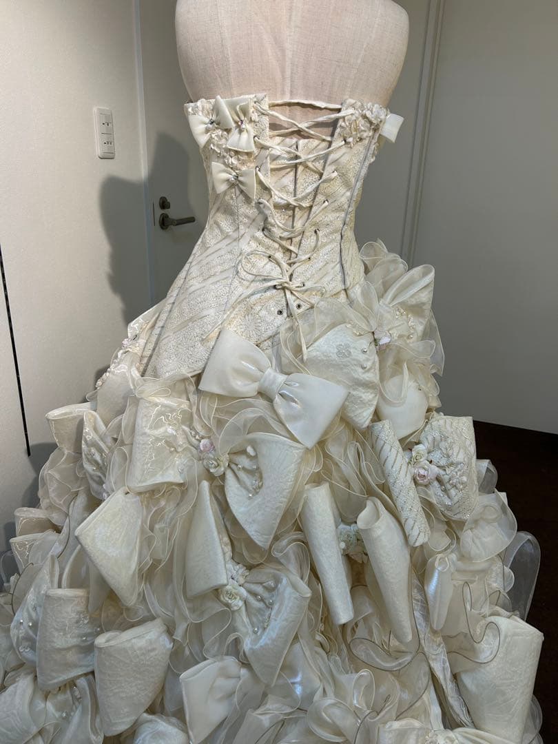 シュガーケイ KEI-0211 9-13T アイボリー フリルウェディングドレス