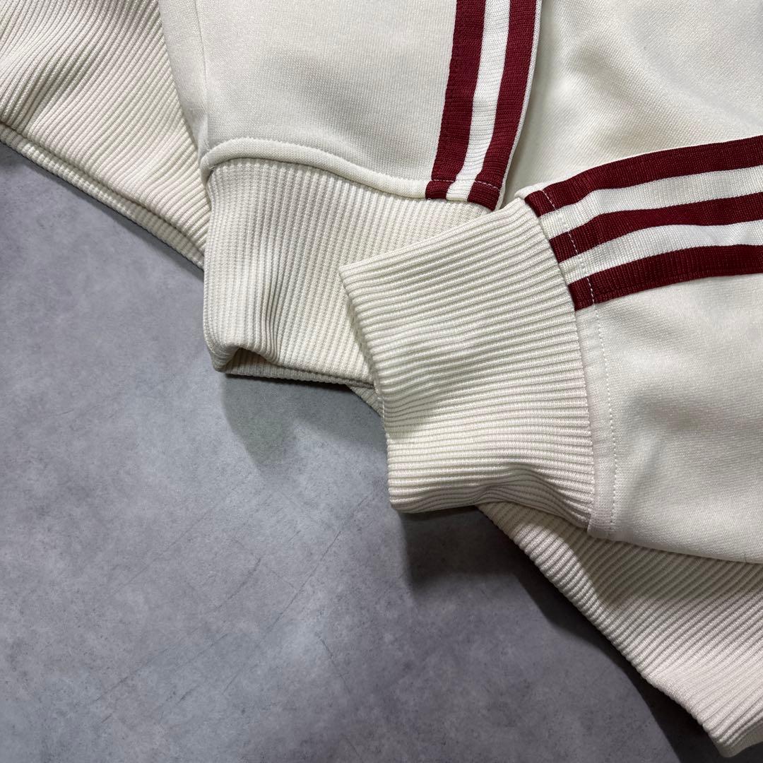 adidas 00s パーカー ジップアップ フーディ クリーム ベージュ XL