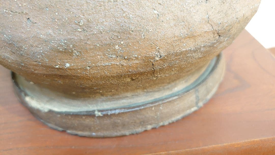 越前焼 茶道具 アンティーク陶器 水指 小壺 飾壺 漆器蓋 鎌倉 金沢茶会