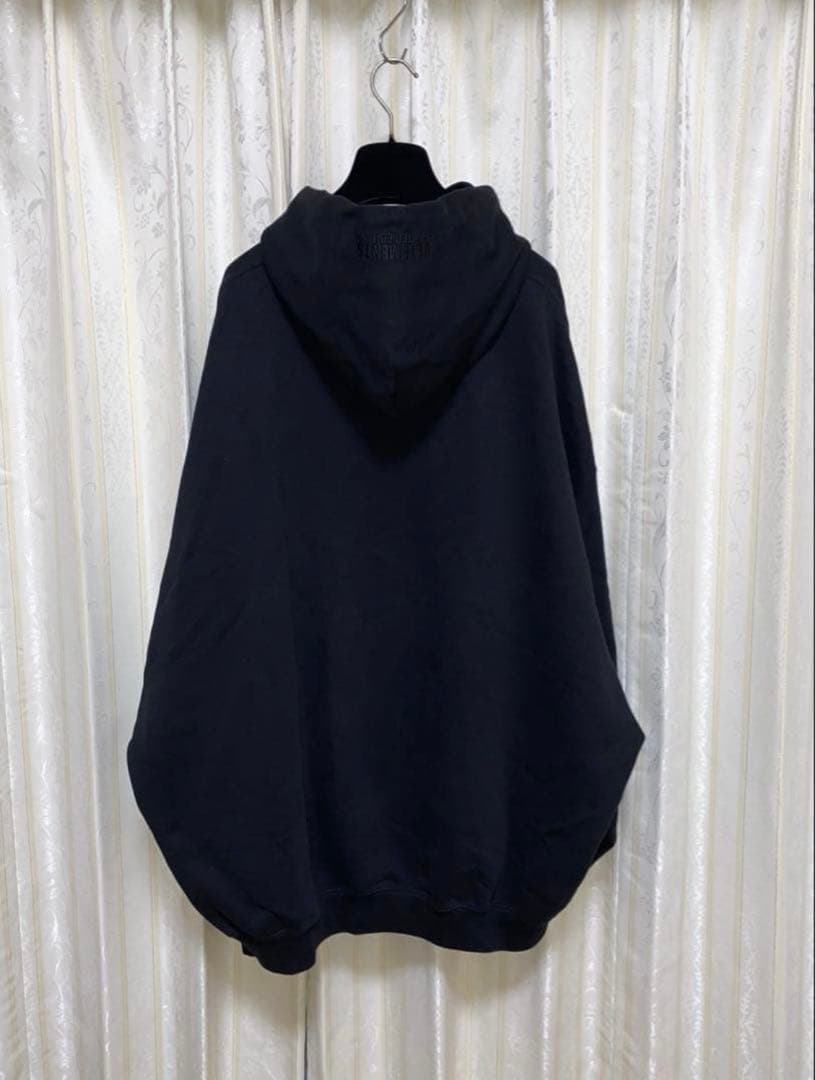 トップス VETEMENTS Logo Embroidery Black Hoodie
