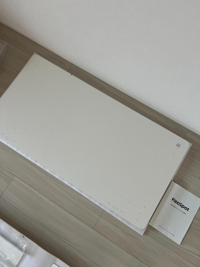 【未使用】FlexiSpot メラミン化粧板 ホワイト 120×60×2.5cm