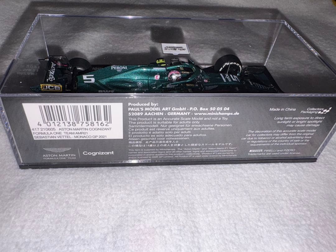 ミニチャンプス　1/43 S.ベッテル 2021 モナコGP