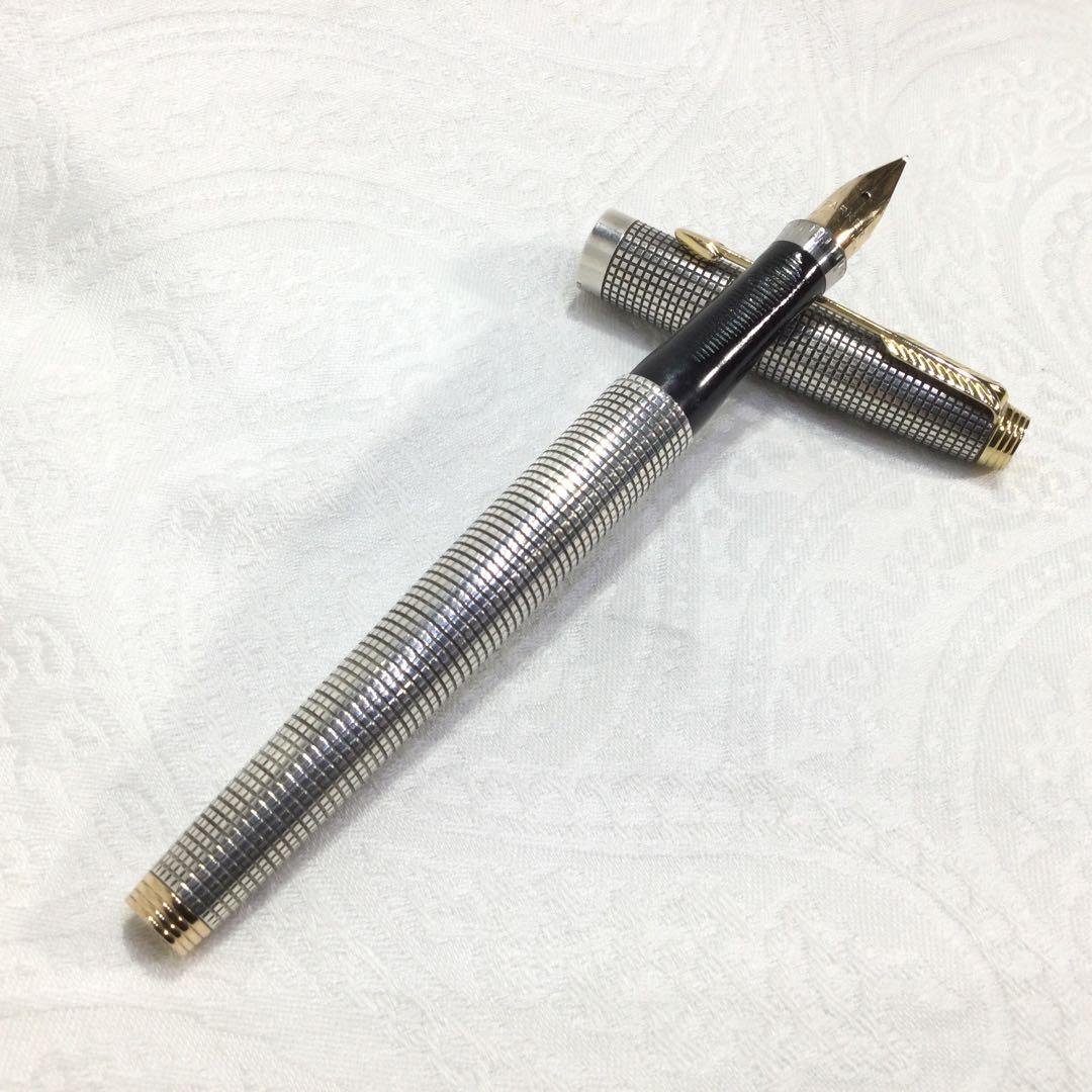 ① PARKER パーカー 万年筆 #75 シズレ スターリングシルバー F