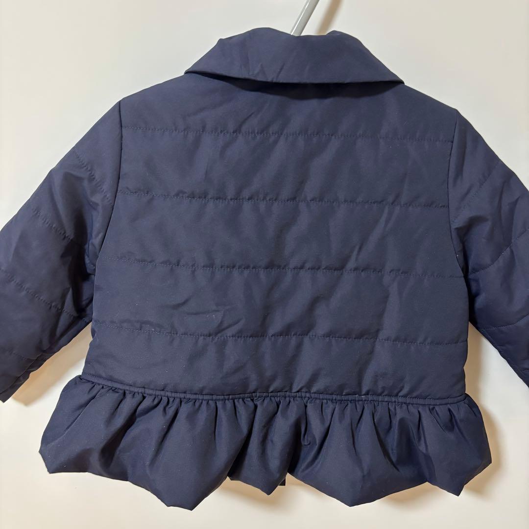 familiar 80 中綿ダウン ぺプラムリボン