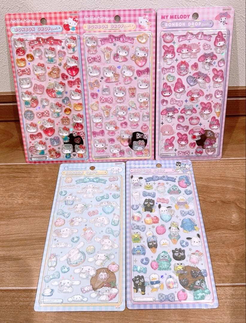 【正規品】サンリオ第二弾　ボンボンドロップシール 🎀NEWアイテム🎀 サンリオキャラクターのボンボンドロップシール第2弾