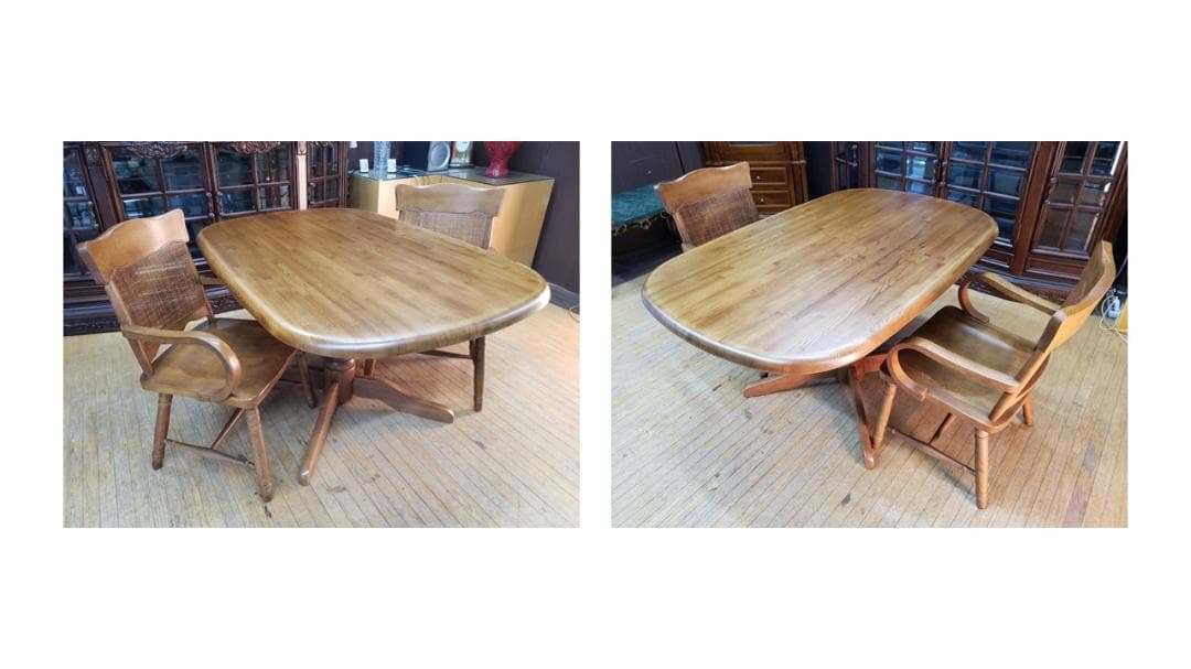 ふ～　K30　柏木工　アームチェア　ダイニング３点セット①