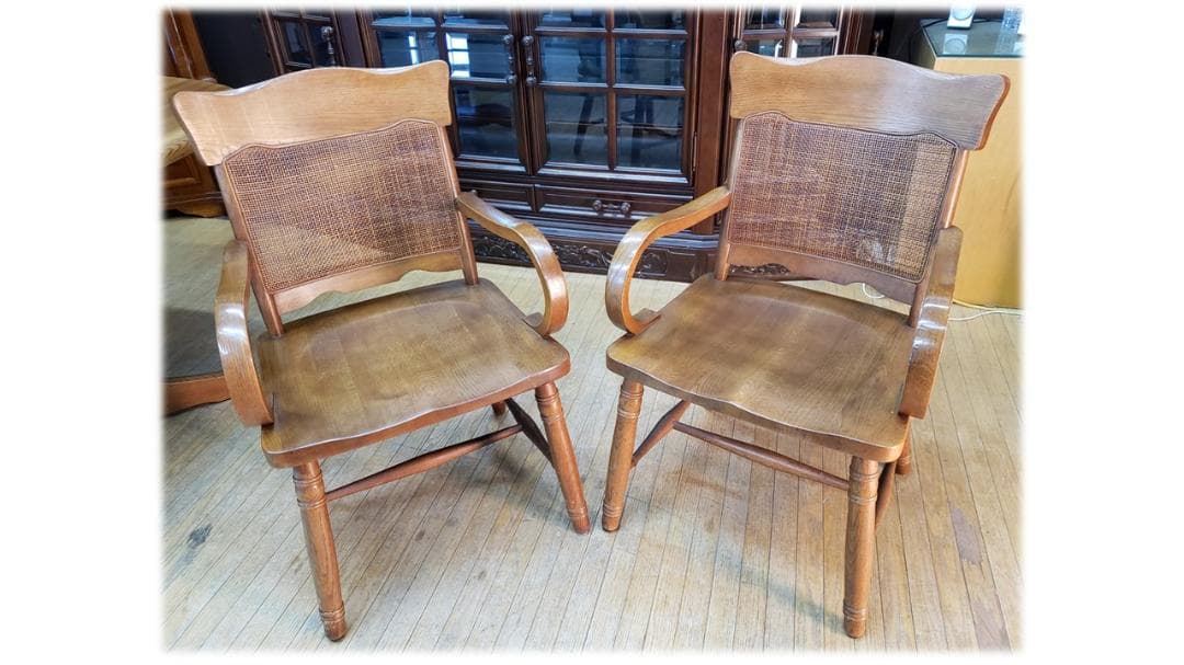 ふ～　K30　柏木工　アームチェア　ダイニング３点セット①