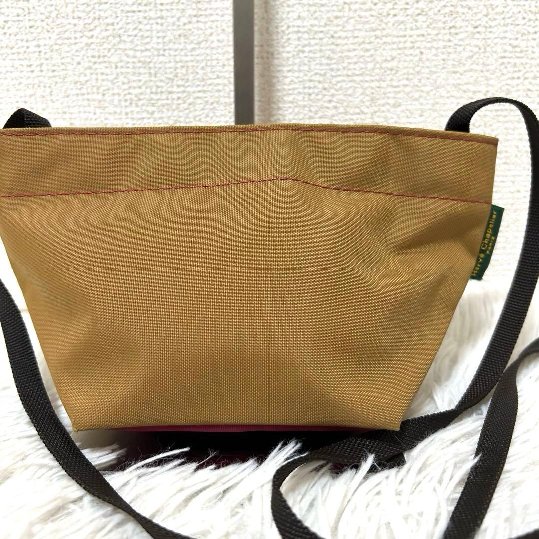 【美品✨舟形ミニショルダー】エルベシャプリエ　コンパクト　ベージュ　人気　軽量