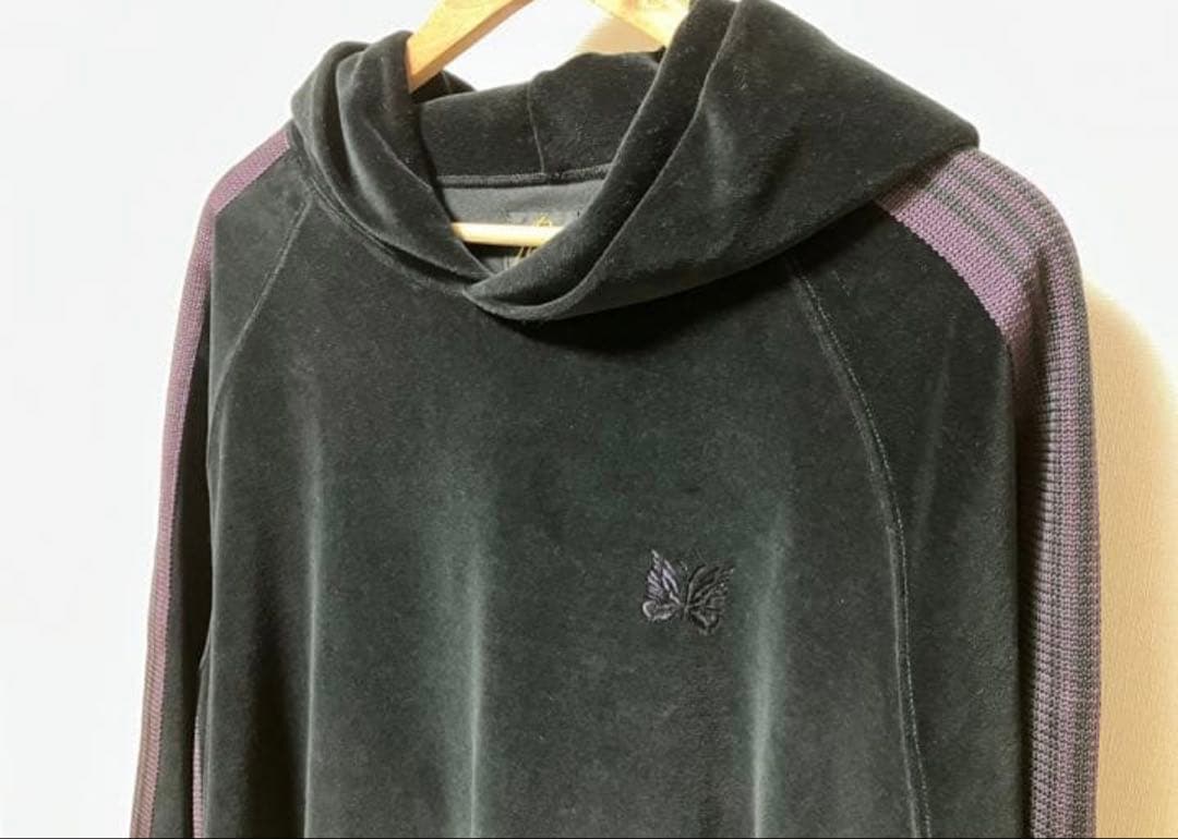 NEEDLES 21AW ベロア パーカー 黒 L