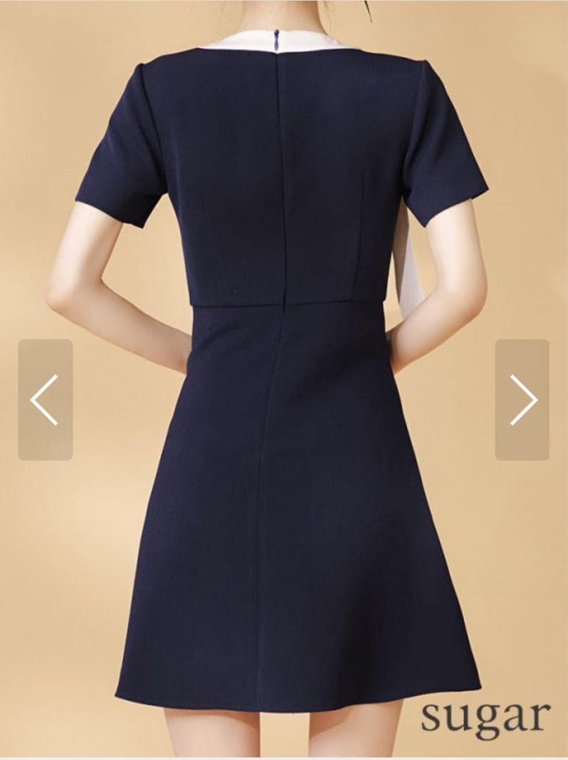 【GINZA COUTURE/銀座クチュール】　バイカラードレス