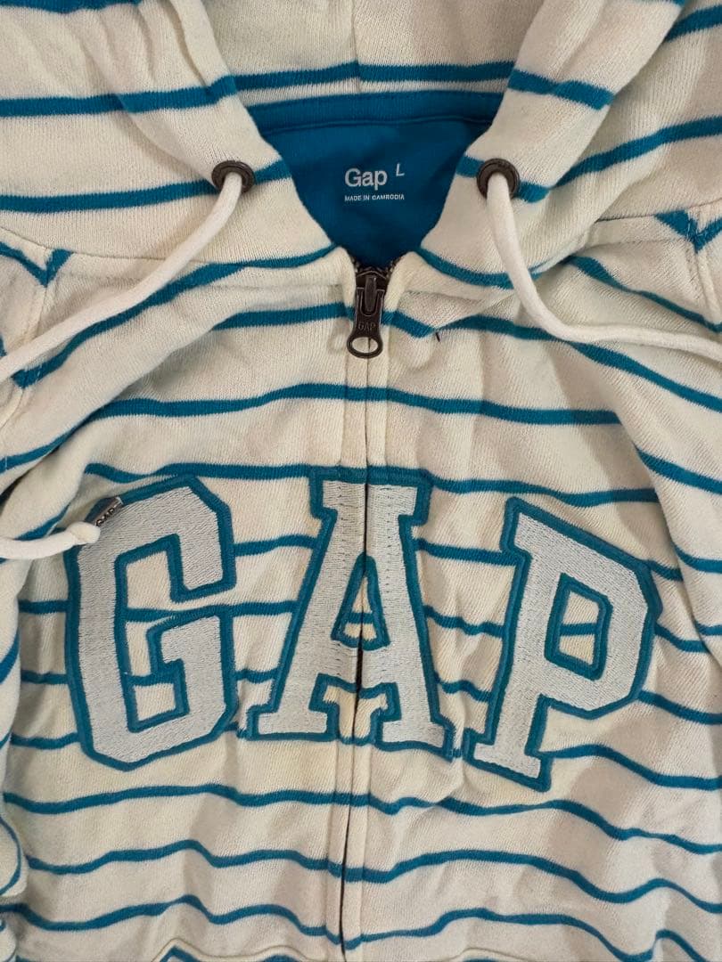 00s old gap ボーダー ジップパーカー y2k 平成 archive